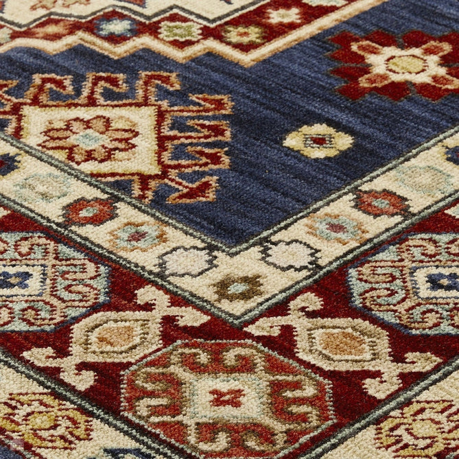 Nomad 751 B Traditional Persian Medallion Border Wool Navy Blue/Red/Multicolour Low Flat-Pile Rug-Oriental Weavers-Rug Love - The Most Loved Rug Store