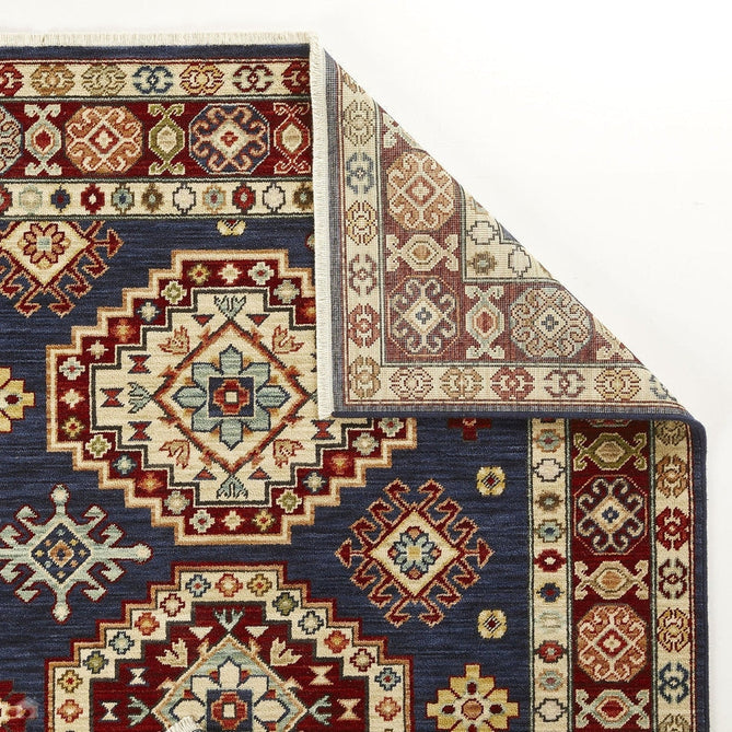 Nomad 751 B Traditional Persian Medallion Border Wool Navy Blue/Red/Multicolour Low Flat-Pile Rug-Oriental Weavers-Rug Love - The Most Loved Rug Store