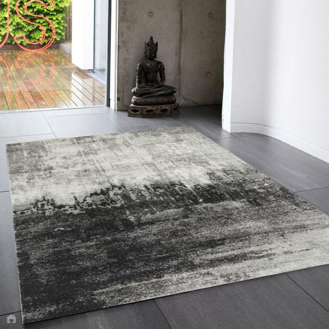 Nova NV03 Distress Modern Abstract Durable Short Pile Grey Rug-Asiatic Carpets-Rug Love - The Most Loved Rug Store