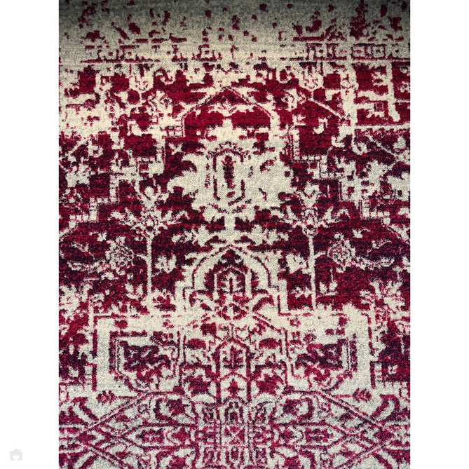 Nova NV08 Antique Traditional Medallion Border Durable Short Pile Fuchsia/Cream/Grey Rug-Asiatic Carpets-Rug Love - The Most Loved Rug Store