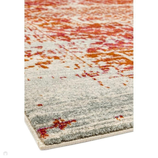 Nova NV09 Antique Traditional Medallion Border Durable Short Pile Orange/Cream/Grey Rug-Asiatic Carpets-Rug Love - The Most Loved Rug Store