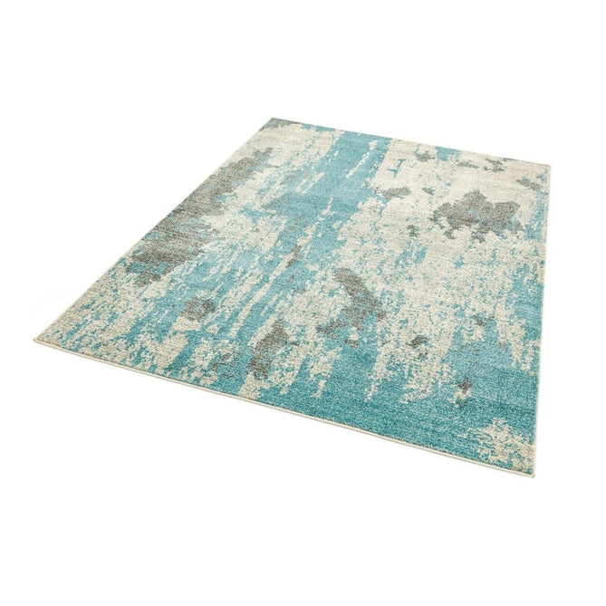 Nova NV15 Painterly Modern Abstract Durable Short Pile Duck Egg Rug-Asiatic Carpets-Rug Love - The Most Loved Rug Store