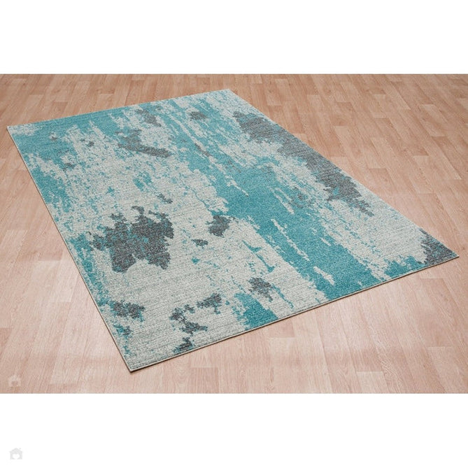 Nova NV15 Painterly Modern Abstract Durable Short Pile Duck Egg Rug-Asiatic Carpets-Rug Love - The Most Loved Rug Store