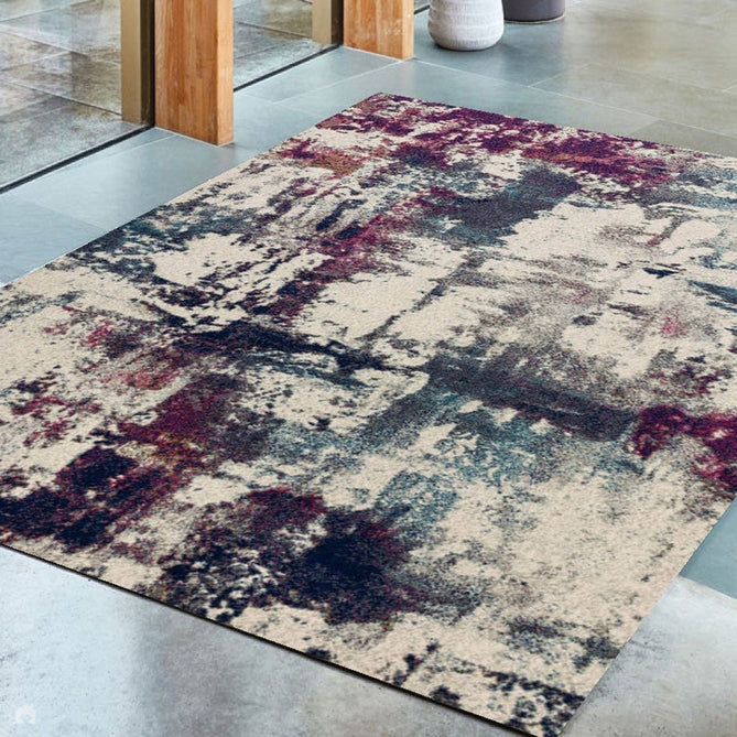 Nova NV23 Abstract Modern Abstract Durable Short Pile Navy Multicolour Rug-Asiatic Carpets-Rug Love - The Most Loved Rug Store