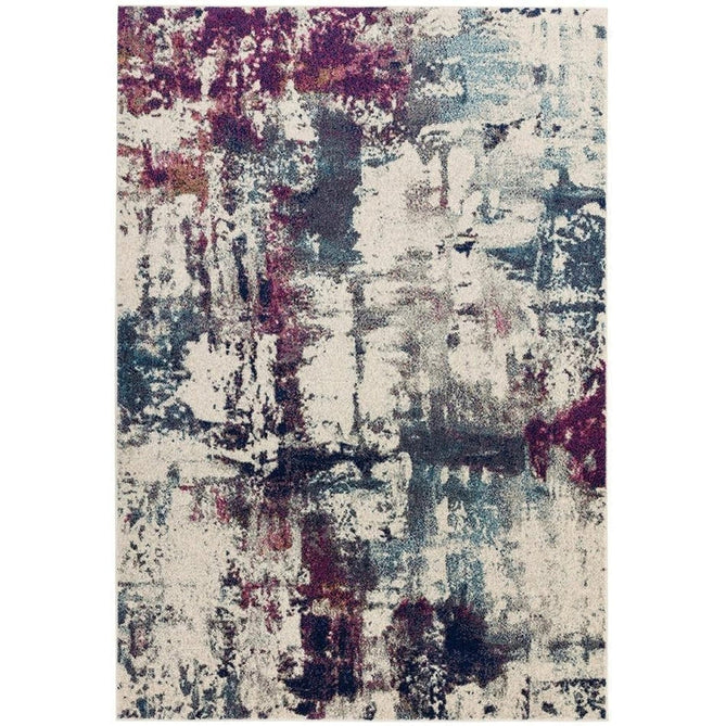 Nova NV23 Abstract Modern Abstract Durable Short Pile Navy Multicolour Rug-Asiatic Carpets-Rug Love - The Most Loved Rug Store