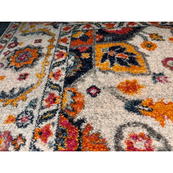 Nova NV24 Persian Traditional Medallion Border Durable Short Pile White/Multicolour Rug-Asiatic Carpets-Rug Love - The Most Loved Rug Store