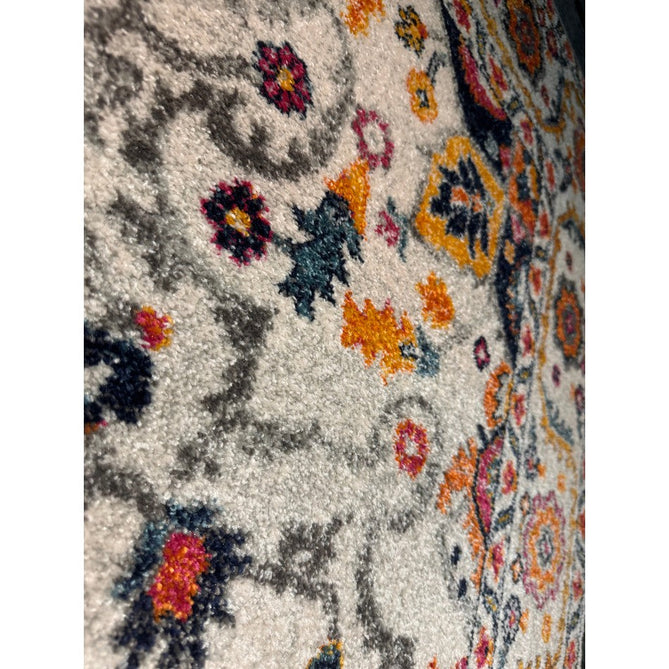 Nova NV24 Persian Traditional Medallion Border Durable Short Pile White/Multicolour Rug-Asiatic Carpets-Rug Love - The Most Loved Rug Store