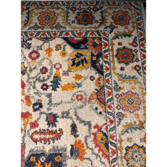 Nova NV24 Persian Traditional Medallion Border Durable Short Pile White/Multicolour Rug-Asiatic Carpets-Rug Love - The Most Loved Rug Store