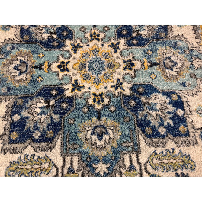 Nova NV25 Persian Traditional Medallion Border Durable Short Pile Blue/Cream/Yellow Rug-Asiatic Carpets-Rug Love - The Most Loved Rug Store