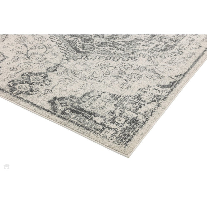 Nova NV26 Medallion Traditional Border Durable Short Pile Ivory/Grey Rug-Asiatic Carpets-Rug Love - The Most Loved Rug Store