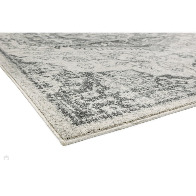 Nova NV26 Medallion Traditional Border Durable Short Pile Ivory/Grey Rug-Asiatic Carpets-Rug Love - The Most Loved Rug Store