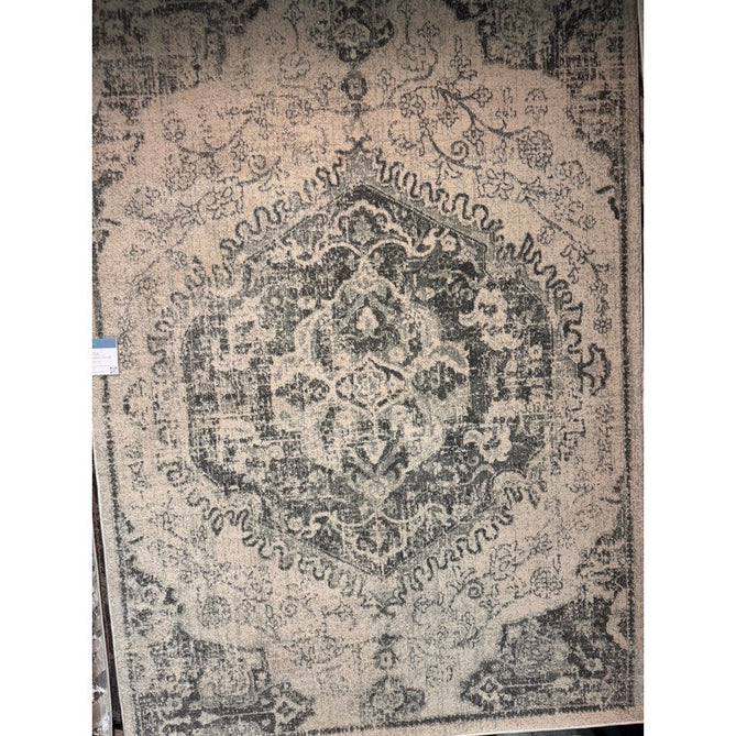 Nova NV26 Medallion Traditional Border Durable Short Pile Ivory/Grey Rug-Asiatic Carpets-Rug Love - The Most Loved Rug Store