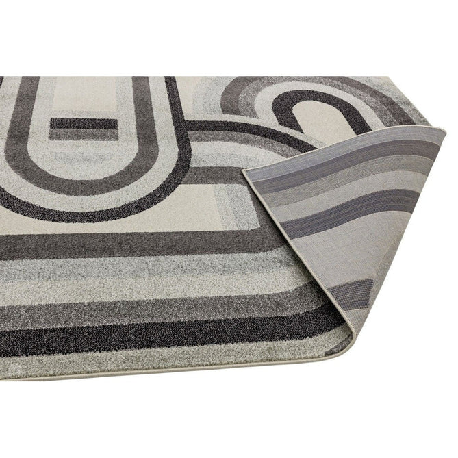 Nova NV29 Retro Modern Abstract Durable Short Pile Grey Rug-Asiatic Carpets-Rug Love - The Most Loved Rug Store