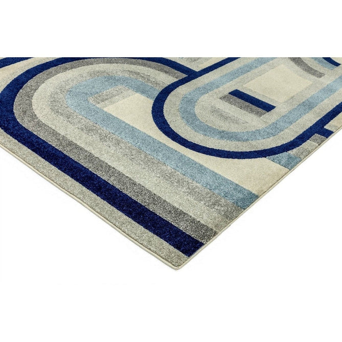 Nova NV30 Retro Modern Abstract Durable Short Pile Blue Rug-Asiatic Carpets-Rug Love - The Most Loved Rug Store