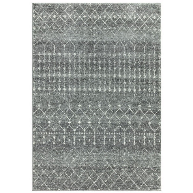 Nova NV34 Nomadic Modern Tribal Durable Short Pile Grey Rug-Asiatic Carpets-Rug Love - The Most Loved Rug Store