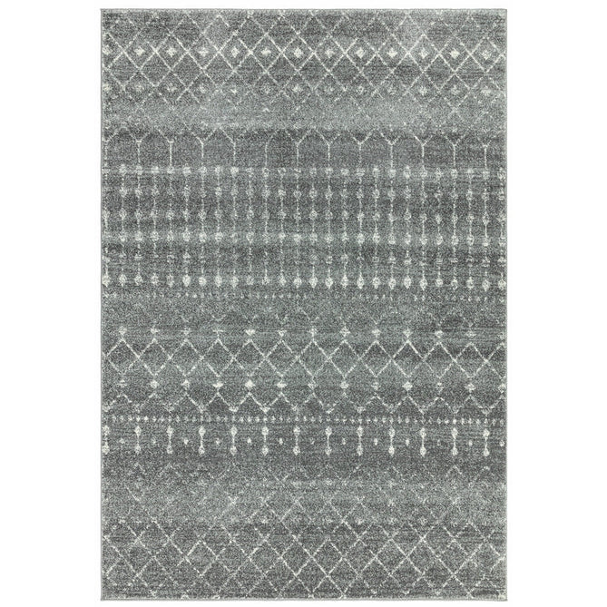 Nova NV34 Nomadic Modern Tribal Durable Short Pile Grey Rug-Asiatic Carpets-Rug Love - The Most Loved Rug Store