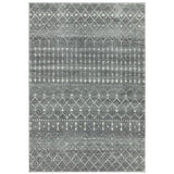 Nova NV34 Nomadic Modern Tribal Durable Short Pile Grey Rug