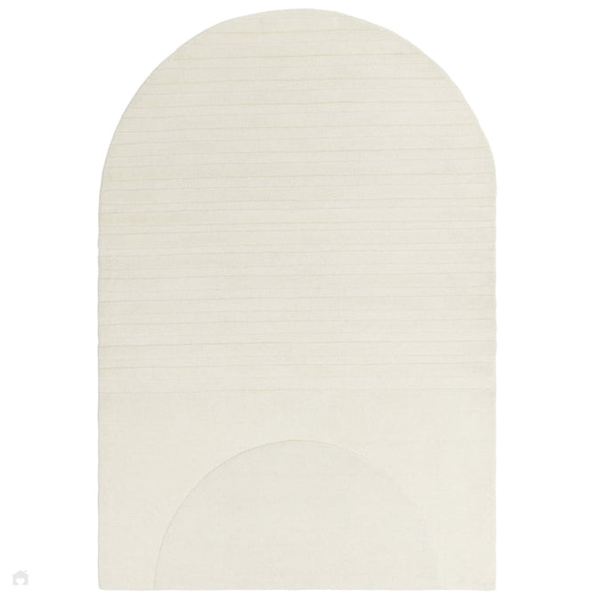 Olsen Dome Modern Plain Abstract Hand Carved Hi-Low Textured Wool Cream Rug-Asiatic Carpets-Rug Love - The Most Loved Rug Store