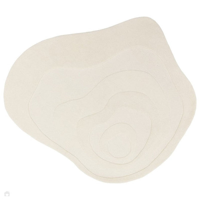 Olsen Surge Modern Plain Abstract Hand Carved Hi-Low Textured Wool Oval Cream Rug-Asiatic Carpets-Rug Love - The Most Loved Rug Store