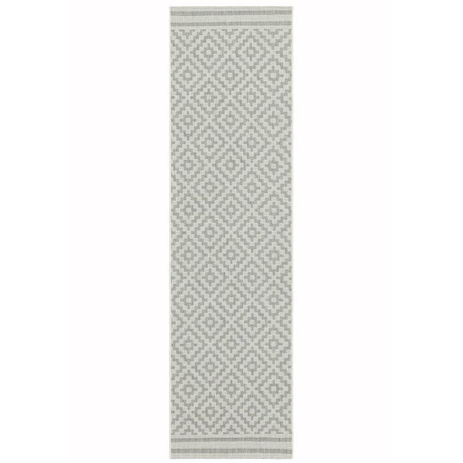 Patio PAT11 Diamond Modern Geometric Durable Stain-Resistant Weatherproof Flatweave In-Outdoor Grey/Cream Rug-Asiatic Carpets-Rug Love - The Most Loved Rug Store