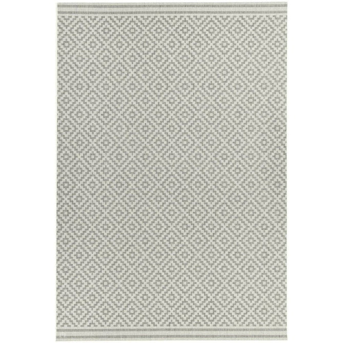 Patio PAT11 Diamond Modern Geometric Durable Stain-Resistant Weatherproof Flatweave In-Outdoor Grey/Cream Rug-Asiatic Carpets-Rug Love - The Most Loved Rug Store