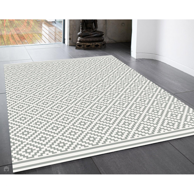 Patio PAT11 Diamond Modern Geometric Durable Stain-Resistant Weatherproof Flatweave In-Outdoor Grey/Cream Rug-Asiatic Carpets-Rug Love - The Most Loved Rug Store