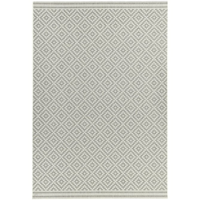 Patio PAT11 Diamond Modern Geometric Durable Stain-Resistant Weatherproof Flatweave In-Outdoor Grey/Cream Rug-Asiatic Carpets-Rug Love - The Most Loved Rug Store