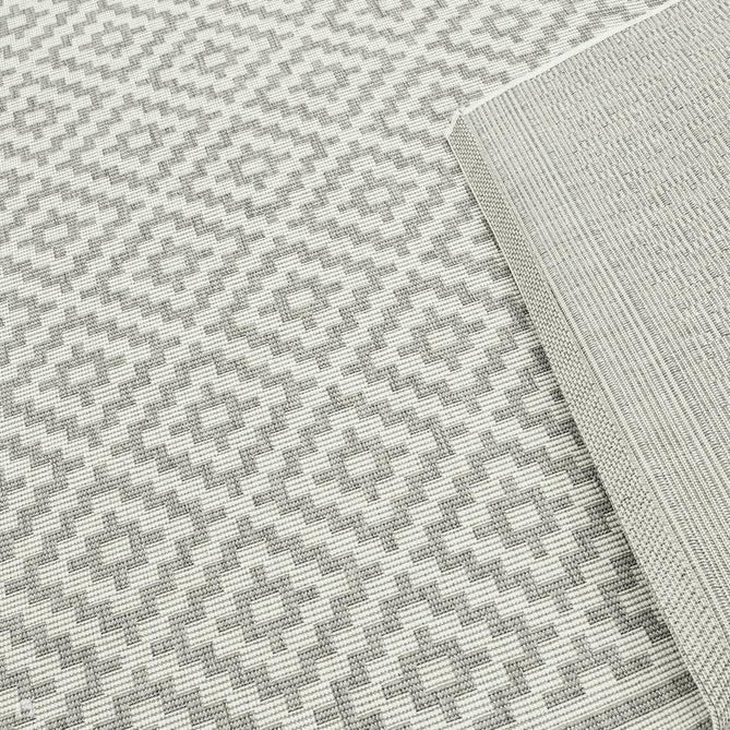 Patio PAT11 Diamond Modern Geometric Durable Stain-Resistant Weatherproof Flatweave In-Outdoor Grey/Cream Runner-Asiatic Carpets-Rug Love - The Most Loved Rug Store