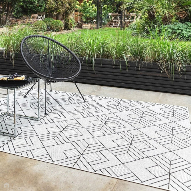 Patio PAT16 Deco Modern Geometric Durable Stain-Resistant Weatherproof Flatweave In-Outdoor Ivory Rug-Asiatic Carpets-Rug Love - The Most Loved Rug Store