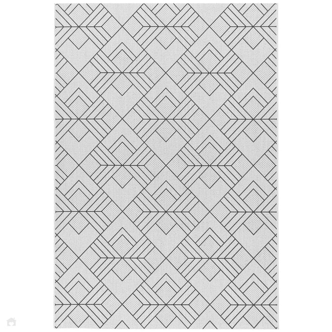 Patio PAT16 Deco Modern Geometric Durable Stain-Resistant Weatherproof Flatweave In-Outdoor Ivory Rug-Asiatic Carpets-Rug Love - The Most Loved Rug Store