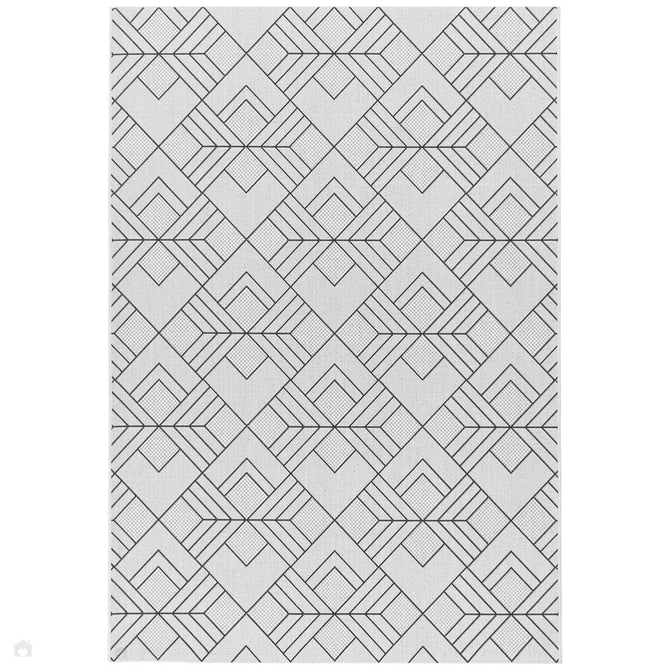 Patio PAT16 Deco Modern Geometric Durable Stain-Resistant Weatherproof Flatweave In-Outdoor Ivory Rug-Asiatic Carpets-Rug Love - The Most Loved Rug Store