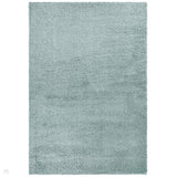 Payton Soft Shimmer Silky Polyester Plain Shaggy Duck Egg Rug 080 x 150 cm