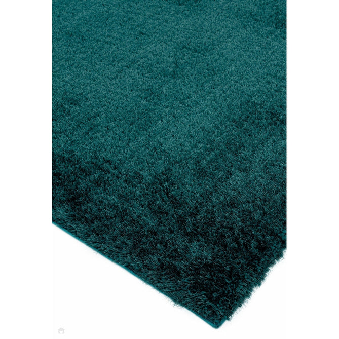 Payton Soft Shimmer Silky Polyester Plain Shaggy Teal Rug-Asiatic Carpets-Rug Love - The Most Loved Rug Store