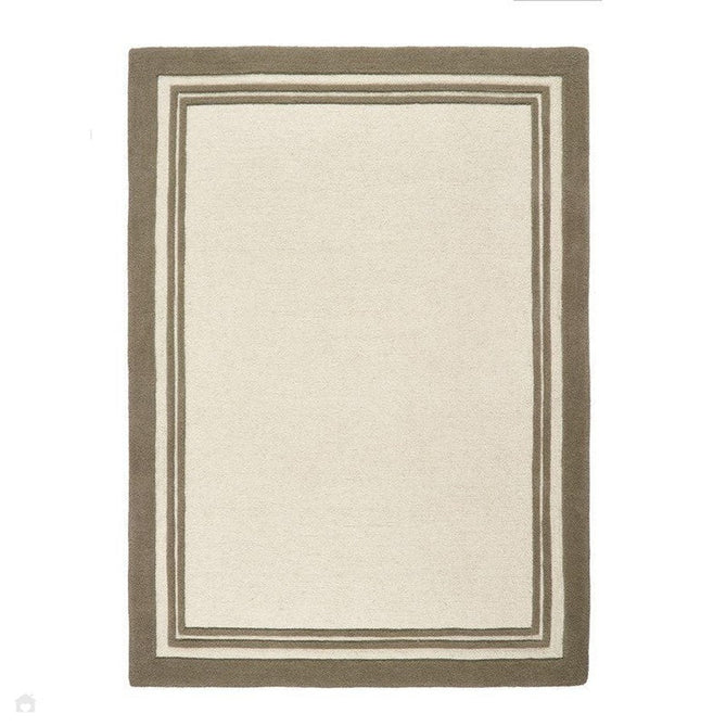 Piper Modern Plain Border Hand-Woven Wool Taupe/Beige/Cream Rug-Origins-Rug Love - The Most Loved Rug Store