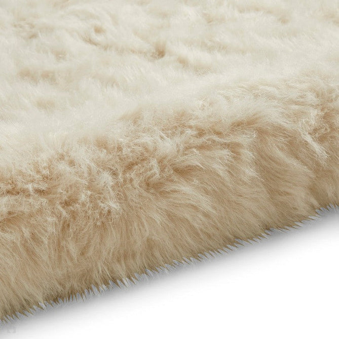 Polar Plush Super Soft Faux Feel Textured Fine Yarn Acrylic Hand-Tufted Long Pile Plain Shaggy Beige Rug-Think Rugs-Rug Love - The Most Loved Rug Store