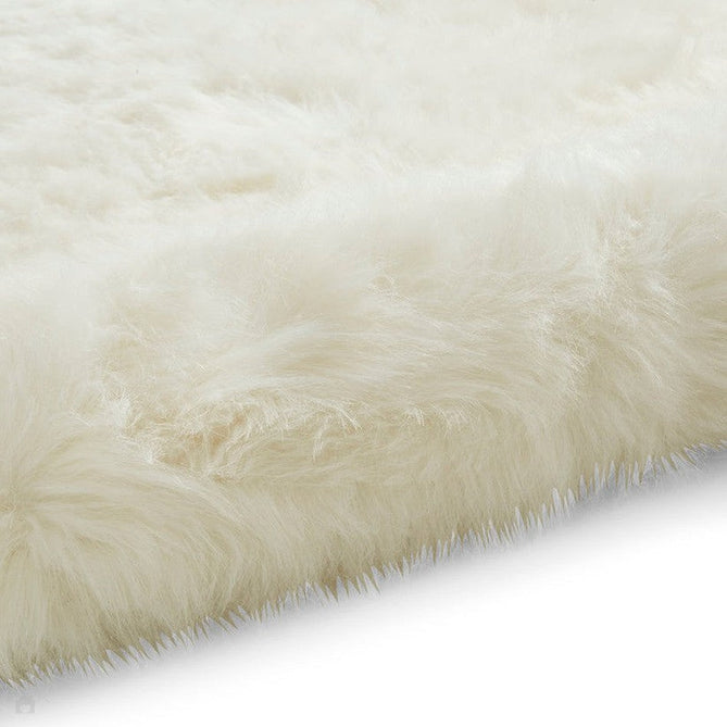 Polar Plush Super Soft Faux Feel Textured Fine Yarn Acrylic Hand-Tufted Long Pile Plain Shaggy Ivory Rug-Think Rugs-Rug Love - The Most Loved Rug Store