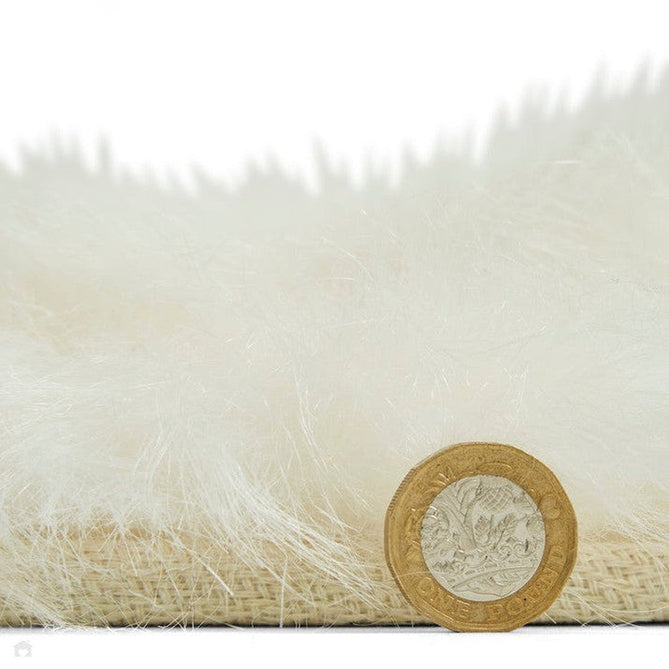 Polar Plush Super Soft Faux Feel Textured Fine Yarn Acrylic Hand-Tufted Long Pile Plain Shaggy Ivory Rug-Think Rugs-Rug Love - The Most Loved Rug Store