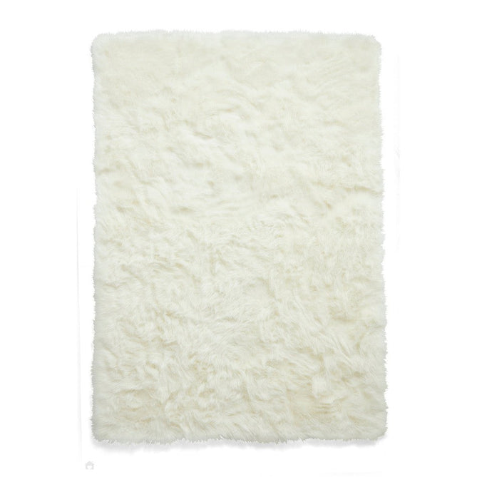 Polar Plush Super Soft Faux Feel Textured Fine Yarn Acrylic Hand-Tufted Long Pile Plain Shaggy Ivory Rug-Think Rugs-Rug Love - The Most Loved Rug Store