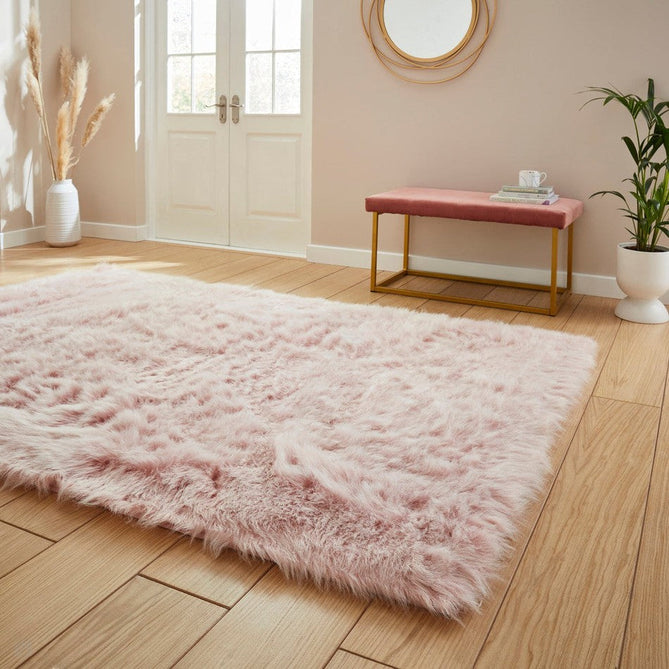 Polar Plush Super Soft Faux Feel Textured Fine Yarn Acrylic Hand-Tufted Long Pile Plain Shaggy Rose Rug-Think Rugs-Rug Love - The Most Loved Rug Store