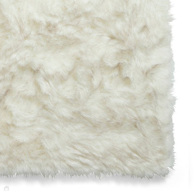 Polar Plush Super Soft Faux Feel Textured Fine Yarn Acrylic Hand-Tufted Long Pile Plain Shaggy White/Grey Rug-Think Rugs-Rug Love - The Most Loved Rug Store