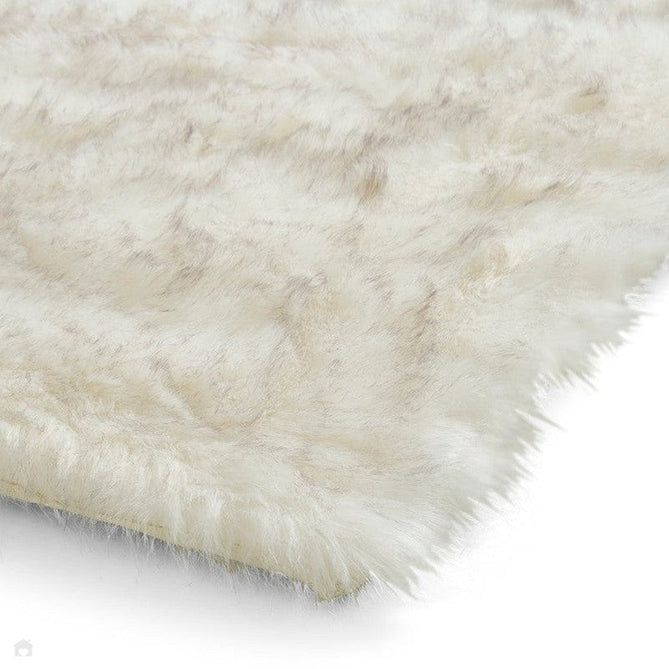 Polar Plush Super Soft Faux Feel Textured Fine Yarn Acrylic Hand-Tufted Long Pile Plain Shaggy White/Grey Rug-Think Rugs-Rug Love - The Most Loved Rug Store