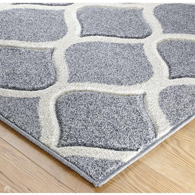 Portland 1095 1 Modern Geometric Arabesque Trellis Carved Durable Short Pile Grey/Cream Rug-Oriental Weavers-Rug Love - The Most Loved Rug Store