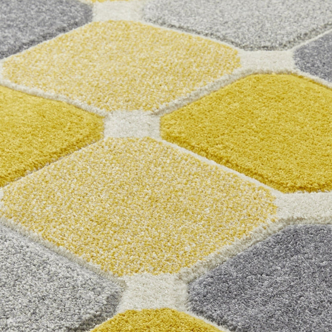 Portland 172 J Modern Geometric Blocks Carved Short-Pile Yellow/Grey/Cream Rug-Oriental Weavers-Rug Love - The Most Loved Rug Store