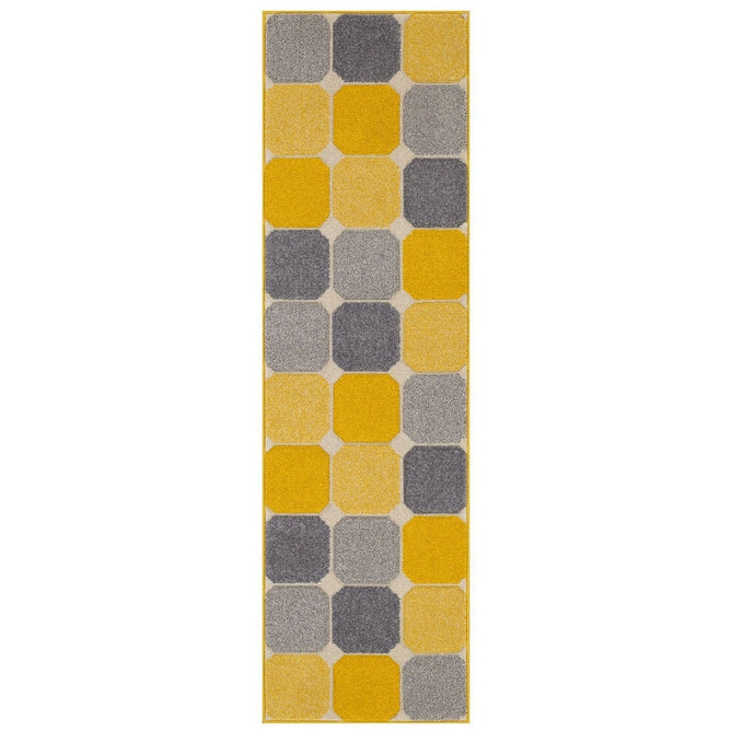 Portland 172 J Modern Geometric Blocks Carved Short-Pile Yellow/Grey/Cream Rug-Oriental Weavers-Rug Love - The Most Loved Rug Store