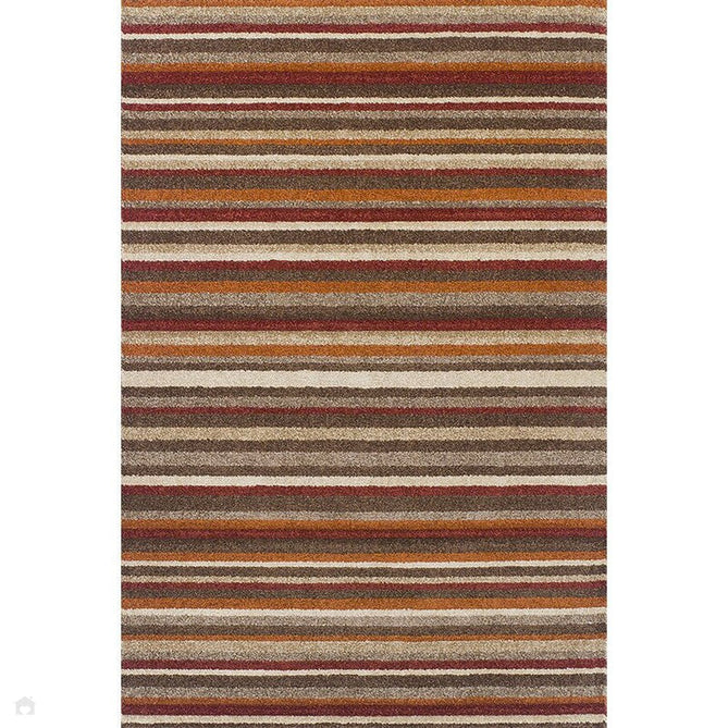 Portland 2525 N Modern Geometric Carved Durable Short Pile Terracotta Orange/Beige/Brown/Red/Grey/Cream Rug-Oriental Weavers-Rug Love - The Most Loved Rug Store