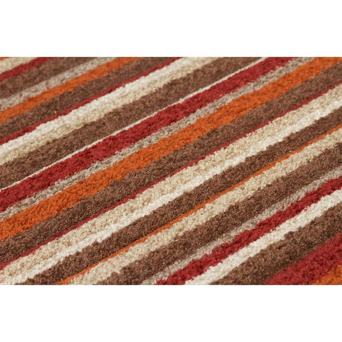 Portland 2525 N Modern Geometric Carved Durable Short Pile Terracotta Orange/Beige/Brown/Red/Grey/Cream Rug-Oriental Weavers-Rug Love - The Most Loved Rug Store