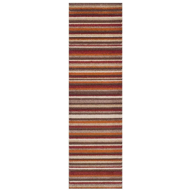 Portland 2525 N Modern Geometric Carved Durable Short Pile Terracotta Orange/Beige/Brown/Red/Grey/Cream Rug-Oriental Weavers-Rug Love - The Most Loved Rug Store