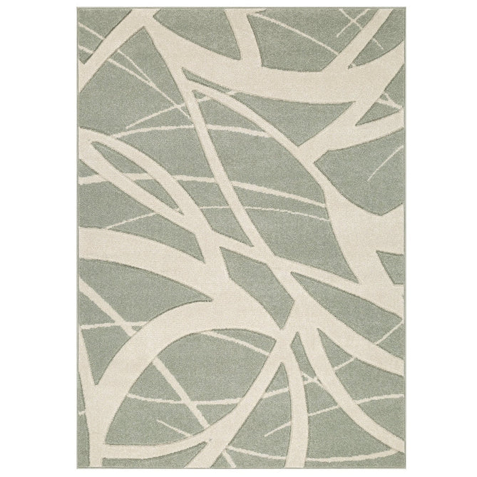 Portland 57 G Modern Geometric Carved Durable Short Pile Green/Cream Rug-Oriental Weavers-Rug Love - The Most Loved Rug Store