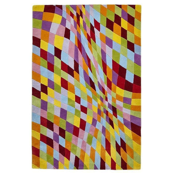 Prism PR101 Modern Geometric Kaleidoscope Hand-Woven Wool Red/Green/Blue/Yellow/Orange/Purple/Multicolour Rug-Think Rugs-Rug Love - The Most Loved Rug Store