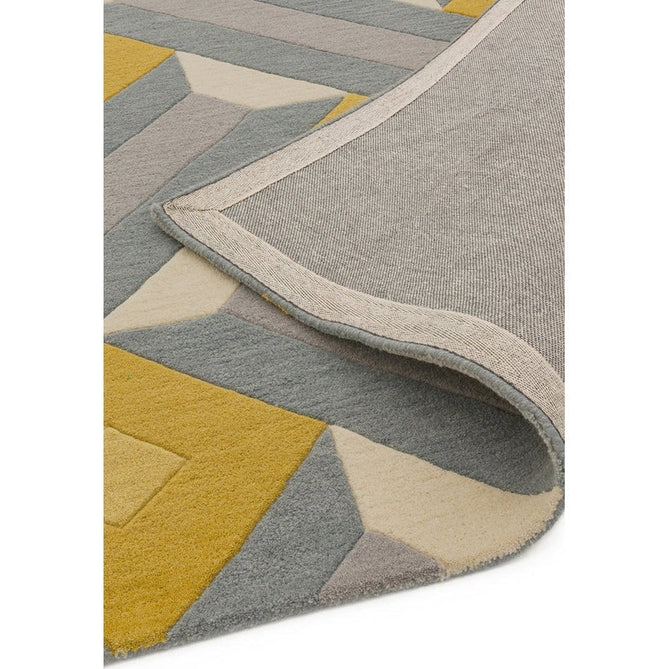 Reef RF01 Motif Modern Geometric Hand-Woven Wool Ochre/Grey/Cream/Multicolour Rug-Asiatic Carpets-Rug Love - The Most Loved Rug Store